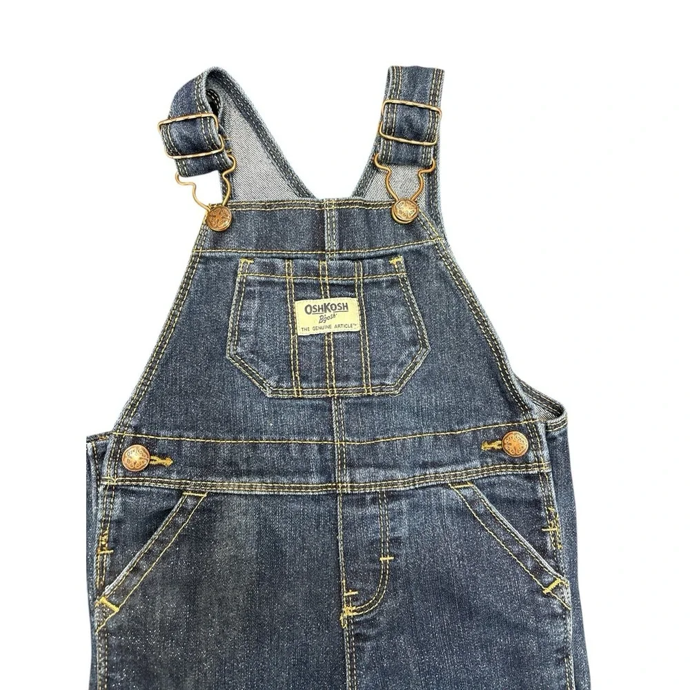 OshKosh‎ B'gosh Denim Sparkle Overalls • 18 Months • Jean Vestbak Bibs